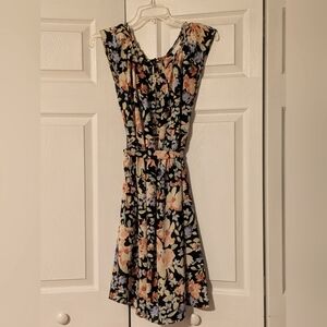 Lauren Conrad Black Floral Dress